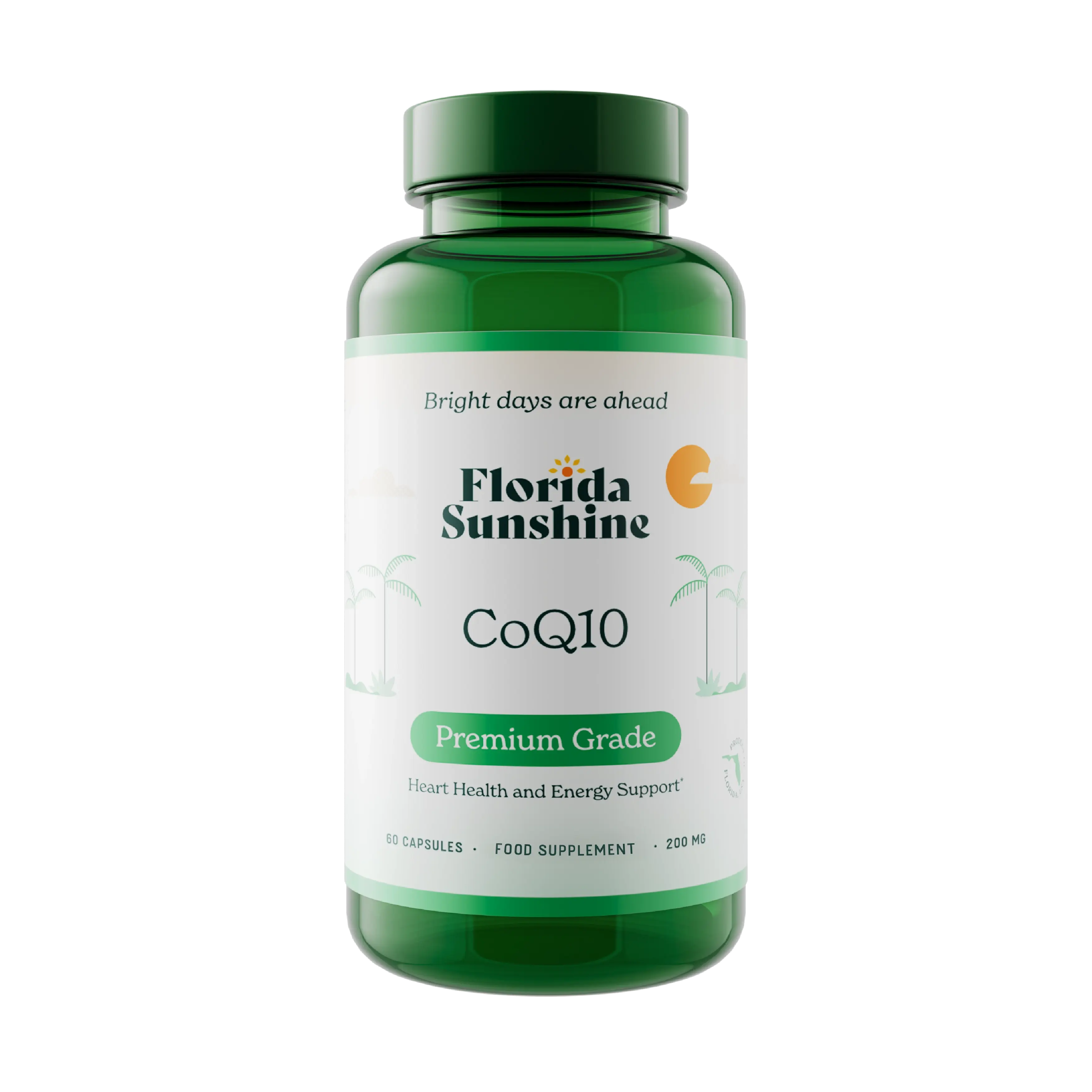 Premium CoQ10 - 60 Capsules (200mg) - £0.27 per capsule Florida Sunshine Vitamins