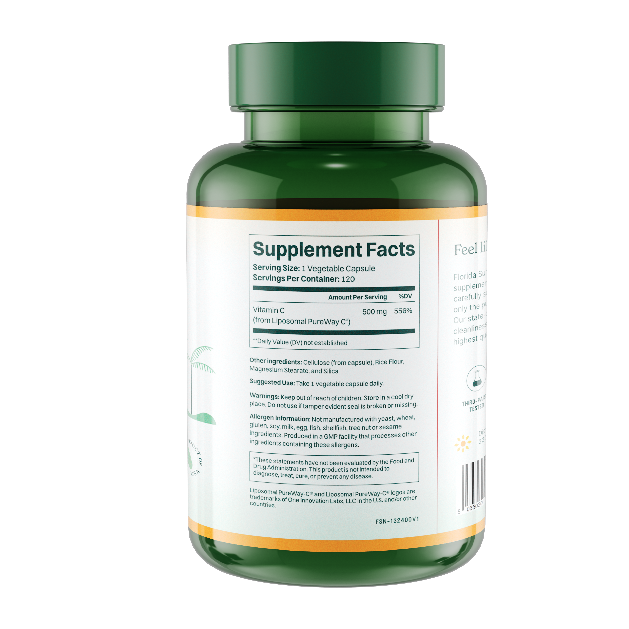 Liposomal Vitamin C 120 Capsules – Florida Sunshine Vitamins